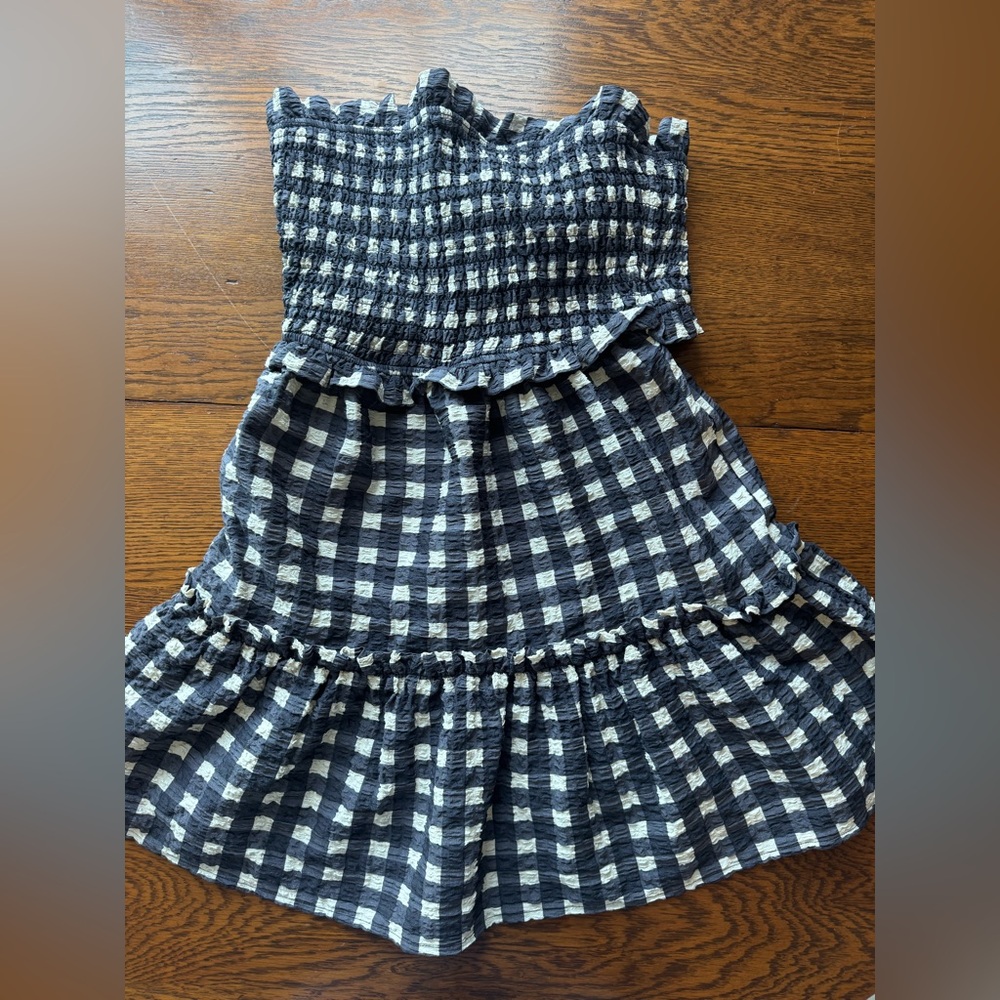 Sea New York Black and White Smocked Dress